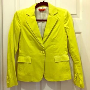 Alice + Olivia Lime Green Blazer